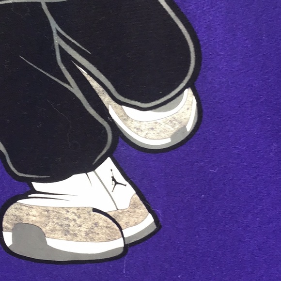 Men's Purple Graphic T-Shirt - Picture 4 of 6